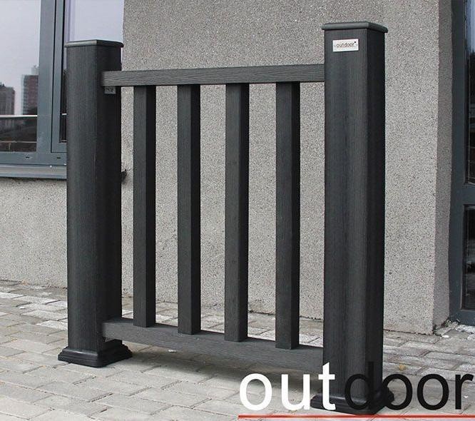Ограждение из ДПК Outdoor Classic 3D STORM черного цвета купить в Ростове-на-Дону