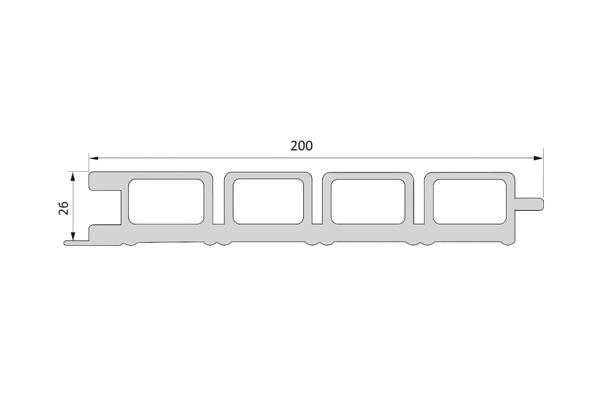 Реечная фасадная панель Ecodecking Скай Коэкструзия Тик купить в Ростове-на-Дону