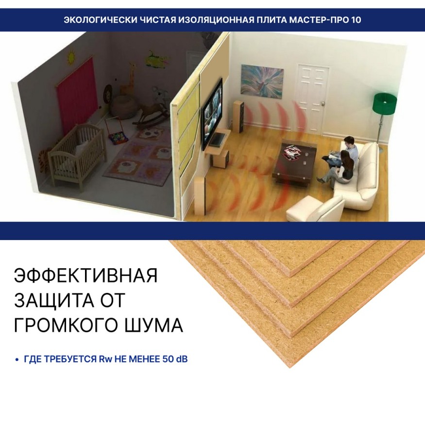 Хвойная звукоизоляция для гипсокартона #ЖИВИГРОМЧЕ! 800x600x12 мм (3,84 м²). купить в Ростове-на-Дону