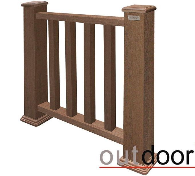 Ограждение из ДПК Outdoor Classic 3D STORM в коричневом миксе. купить в Ростове-на-Дону