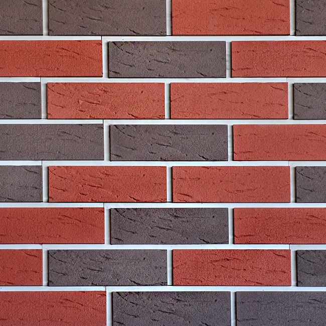 Фасадная плитка Кирисс, Гладкий кирпич с фаской и швом расшивки №1 купить в Ростове-на-Дону