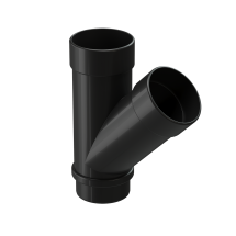 Тройник 45˚ для водостока Docke Lux, Карбон