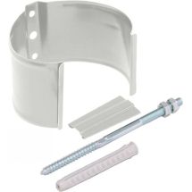 Металлический хомут для трубы на камень, Grand Line, Белый