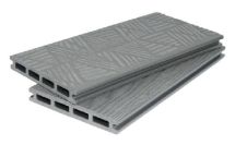 Террасная доска ДПК POLIVAN GROUP 3D+3D NEW пустотелая двухсторонняя DENPASAR Серый цвет