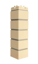 Угол наружный Grand Line, Клинкерный кирпич Design, Бежевый, шов RAL 7006