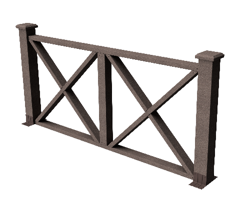 Декоративное ограждение из ДПК GRINDERDECO Тауэр в цвете венге купить в Ростове-на-Дону