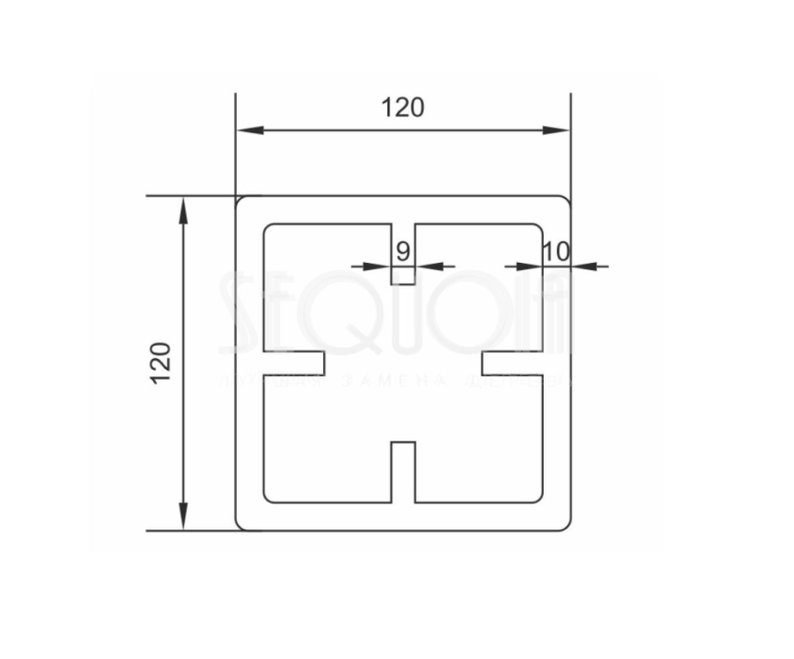 Столб SEQUOIA Эволюция 3D ДЕРЕВО КОРИЧНЕВЫЙ купить в Ростове-на-Дону