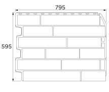 Фасадная панель FineBer Скол, Светло-серый