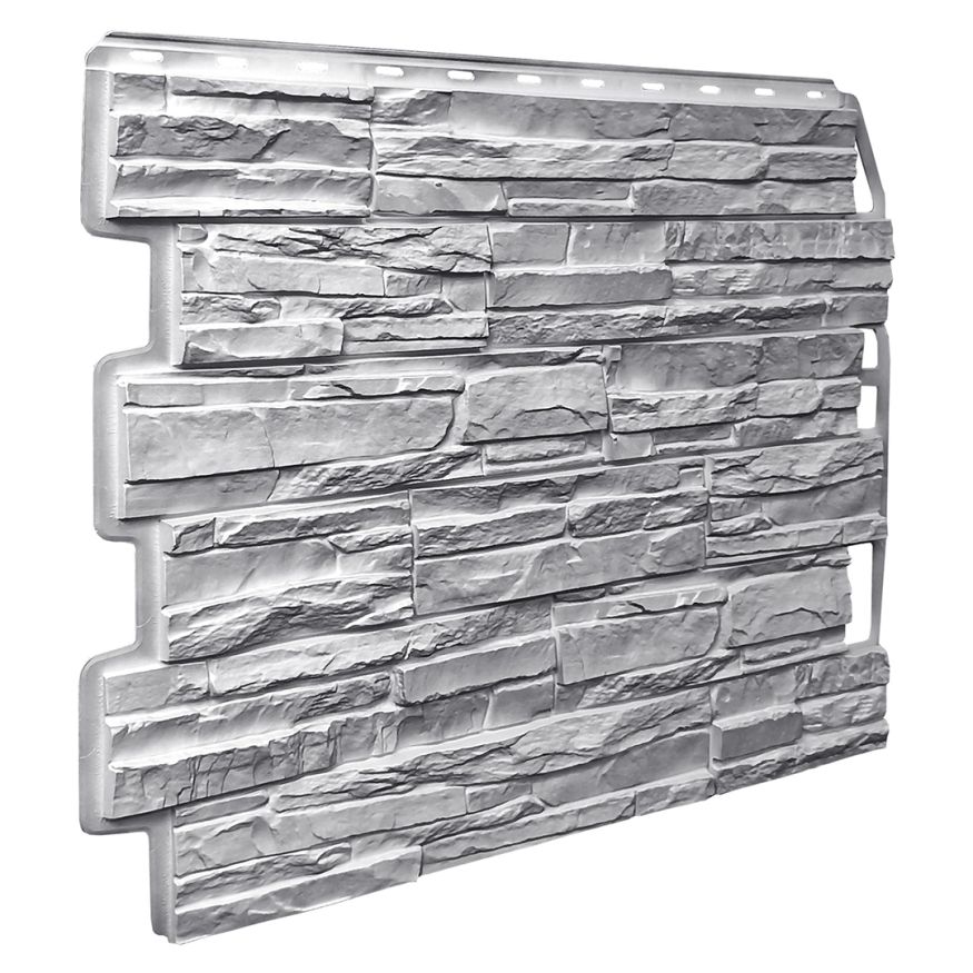 Фасадная панель FineBer Скол, Светло-серый купить в Ростове-на-Дону