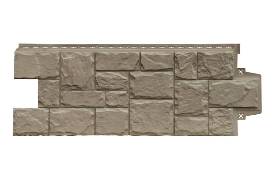 Фасадная панель Grand Line, Крупный Камень Design Plus, Цвет Какао купить в Ростове-на-Дону