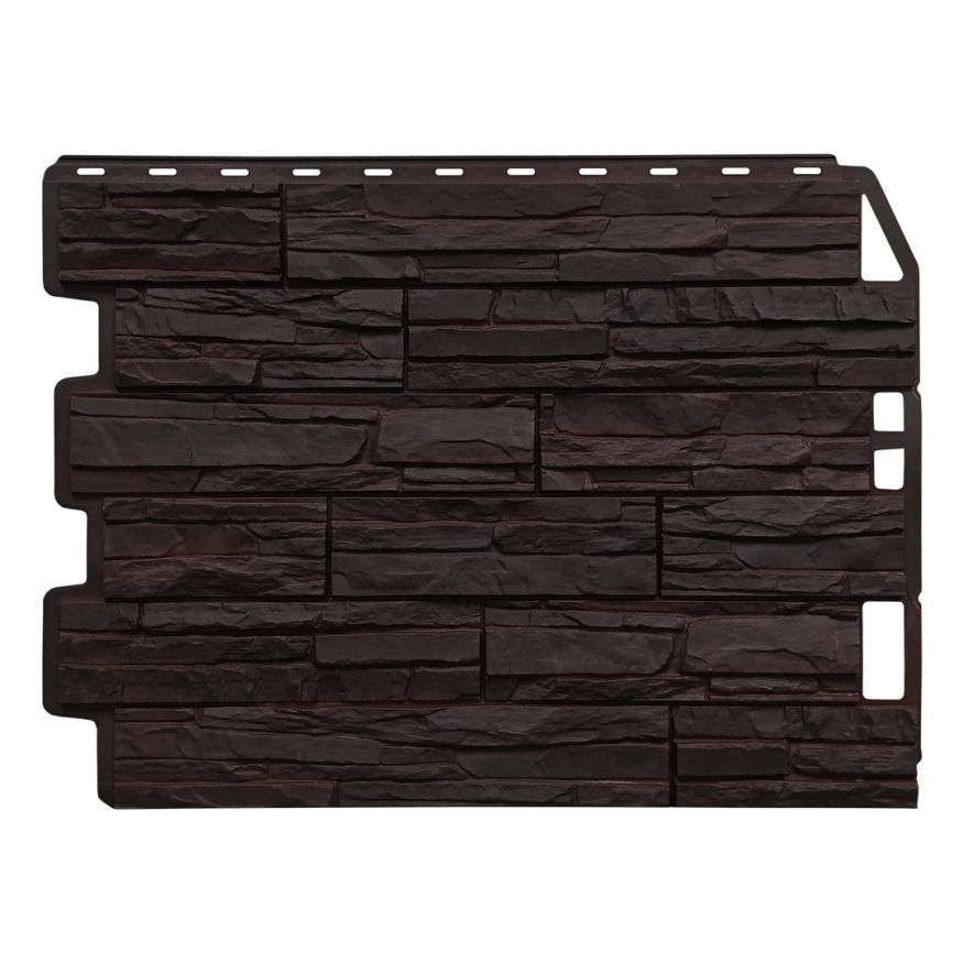 Фасадная панель FineBer Скол, Тёмно-коричневый купить в Ростове-на-Дону