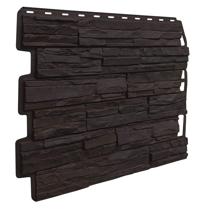 Фасадная панель FineBer Скол, Тёмно-коричневый купить в Ростове-на-Дону