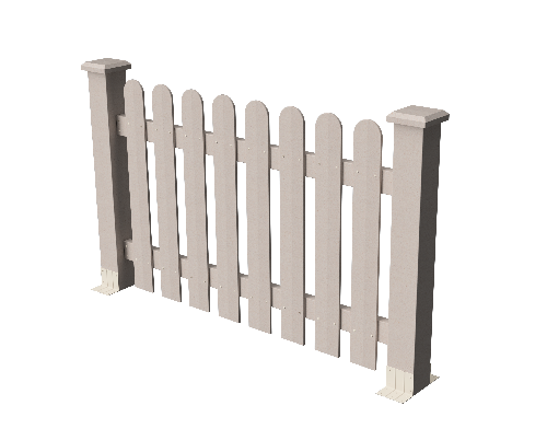Декоративное ограждение из ДПК GRINDERDECO «Сежурне» в оттенке выбеленный дуб. купить в Ростове-на-Дону