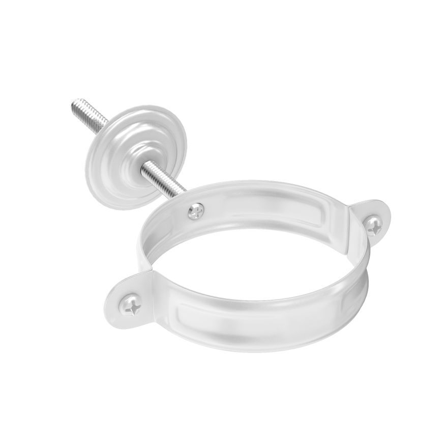 Хомут с комплектом крепления Aquasystem, PU MATT, RAL 9003 Белый 125/90 купить в Ростове-на-Дону