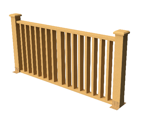 Декоративное ограждение из ДПК GRINDERDECO Риальто в цвете песчаник. купить в Ростове-на-Дону