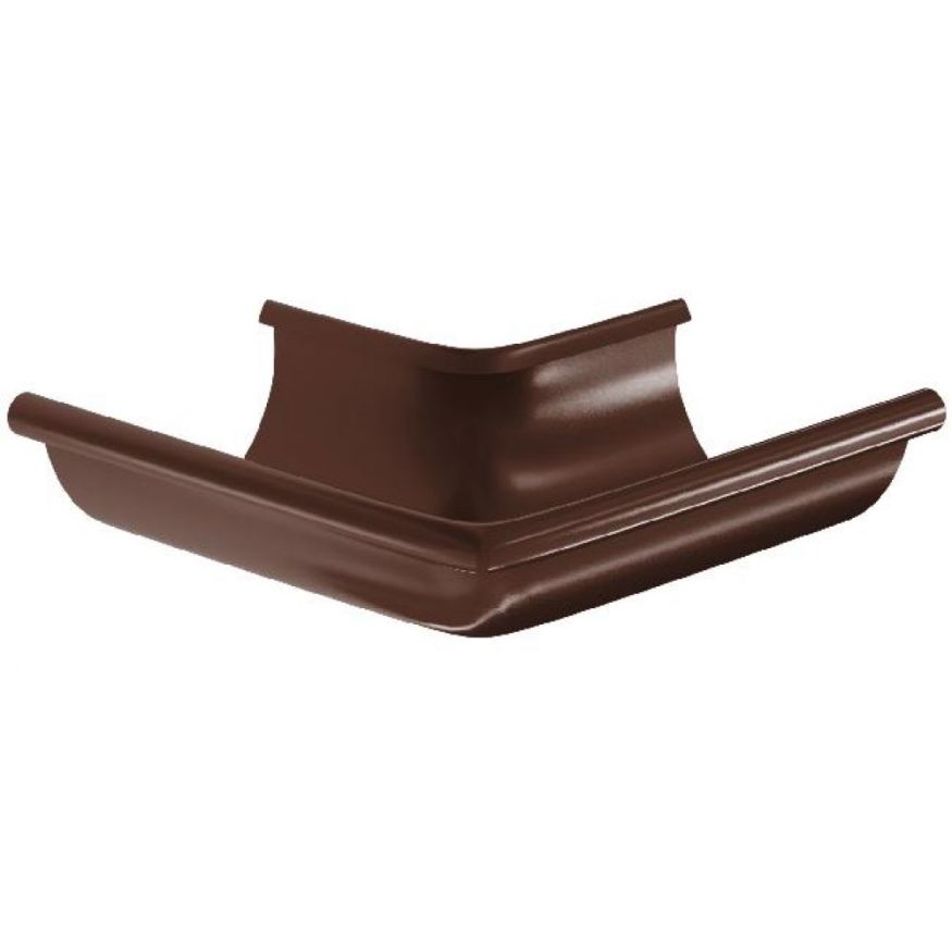 Угол желоба наружный 90° Aquasystem, цвет коричневый RAL 8017, размер 125/90. купить в Ростове-на-Дону