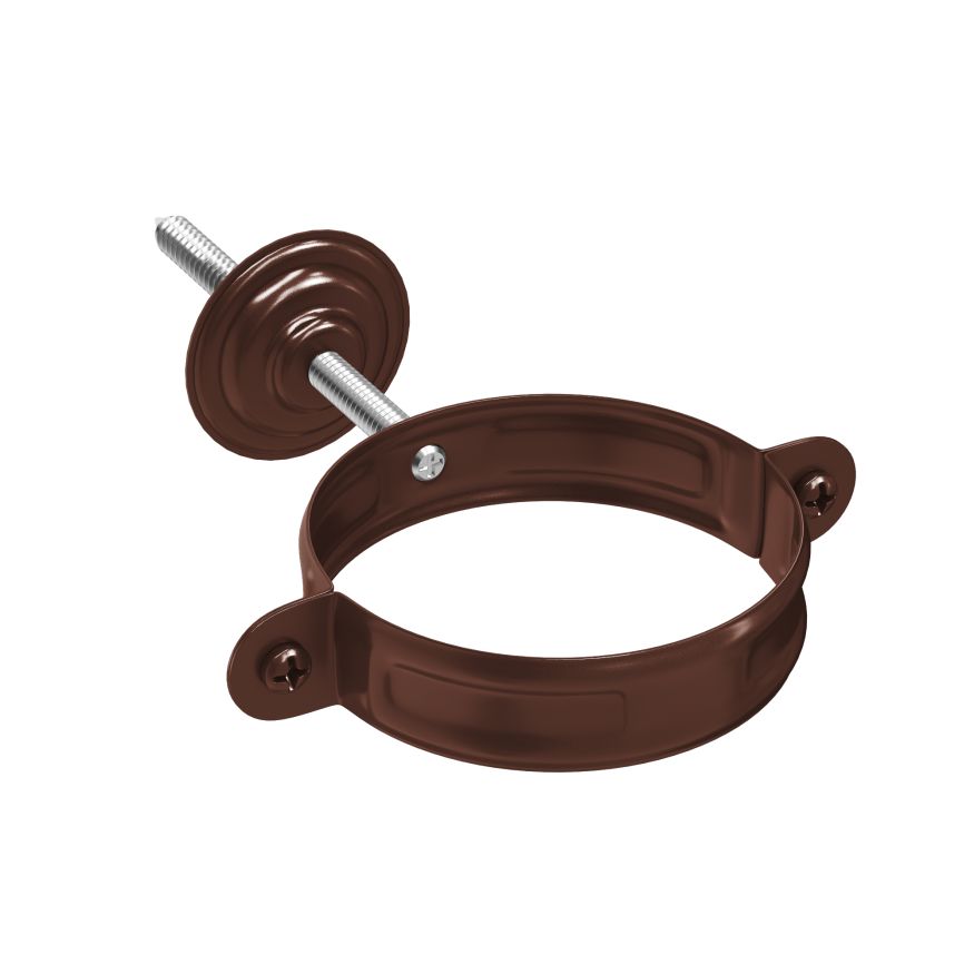 Хомут с комплектом крепления Aquasystem, RAL 8017 Тёмно Коричневый 150/100 купить в Ростове-на-Дону