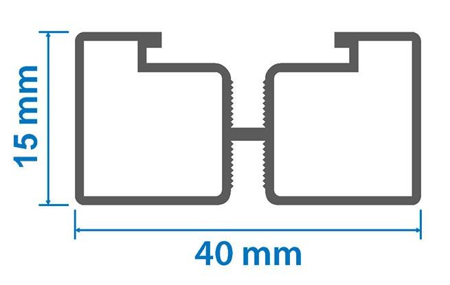Алюминиевая опорная лага KRONEX Slim 40x15x3000 мм купить в Ростове-на-Дону