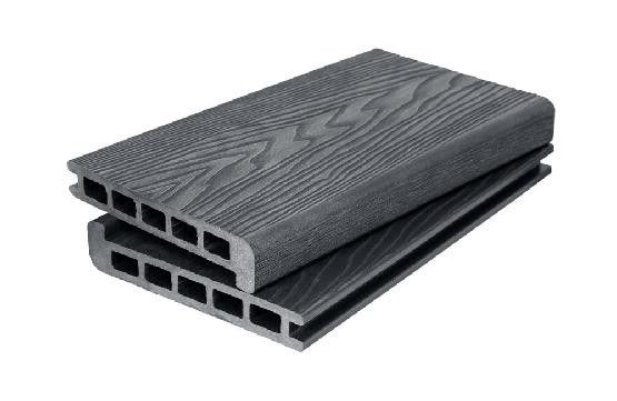 Ступень 3D GardenParkett с текстурой дерева в цвете графит купить в Ростове-на-Дону