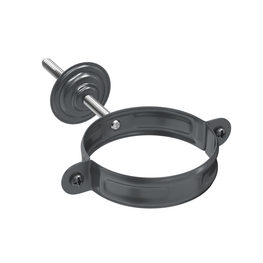 Хомут с комплектом крепления Aquasystem, RAL 7024 Тёмно-серый 125/90 купить в Ростове-на-Дону