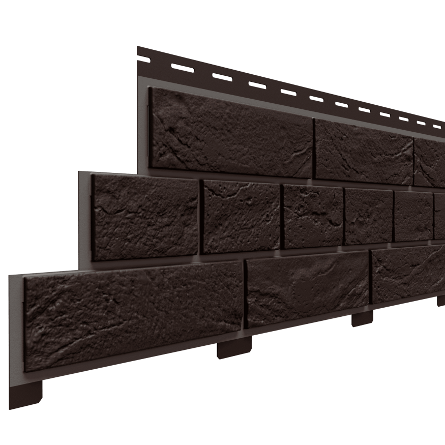 Фасадная панель Доломит, Прокрашенный кирпич славянка, Коричневый. купить в Ростове-на-Дону