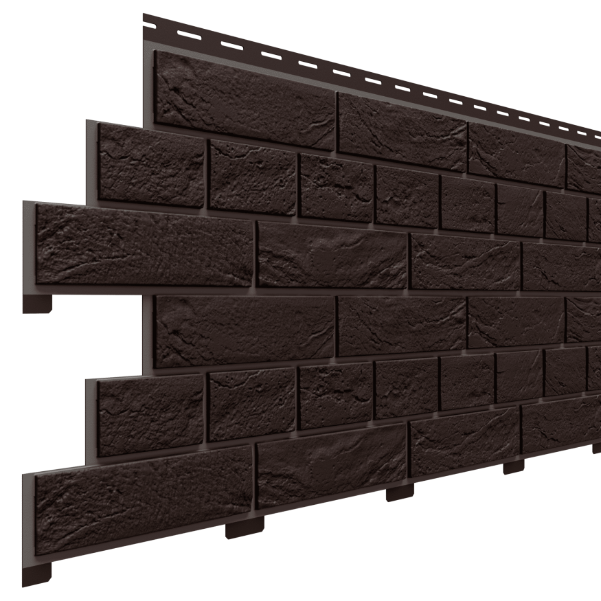 Фасадная панель Доломит, Прокрашенный кирпич славянка, Коричневый. купить в Ростове-на-Дону