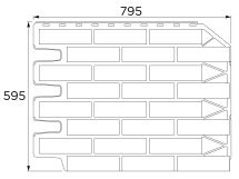 Фасадная панель FineBer, Баварский кирпич, Белый цвет.
