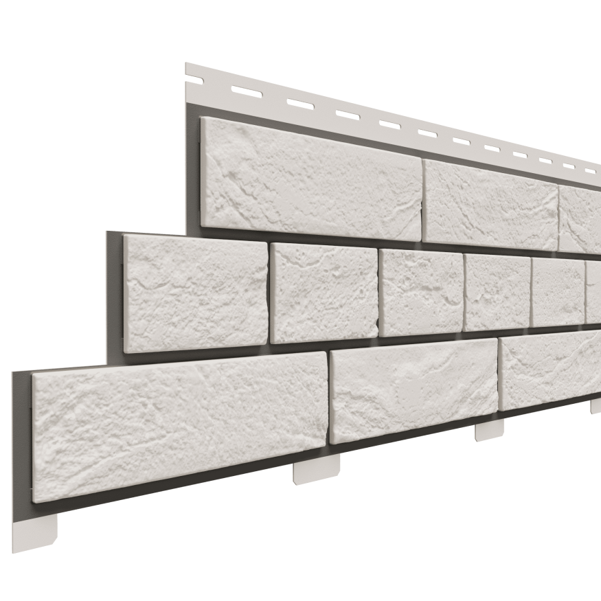 Фасадная панель Доломит, Кирпич Славянка, Белый цвет, прокрашенный. купить в Ростове-на-Дону