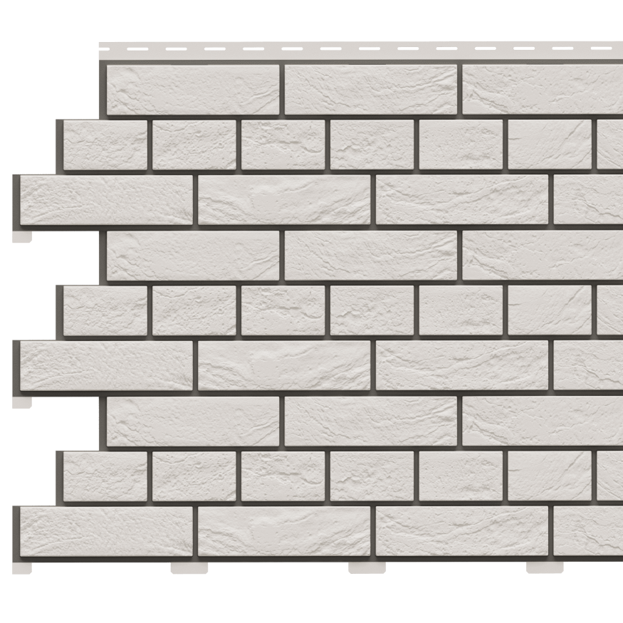 Фасадная панель Доломит, Кирпич Славянка, Белый цвет, прокрашенный. купить в Ростове-на-Дону