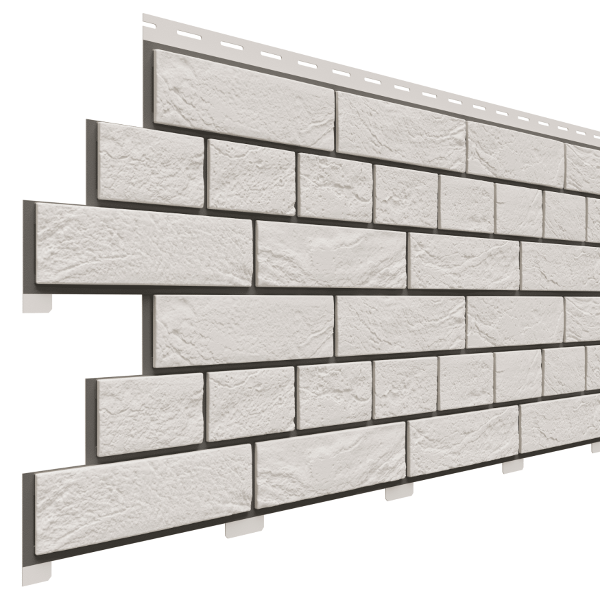 Фасадная панель Доломит, Кирпич Славянка, Белый цвет, прокрашенный. купить в Ростове-на-Дону