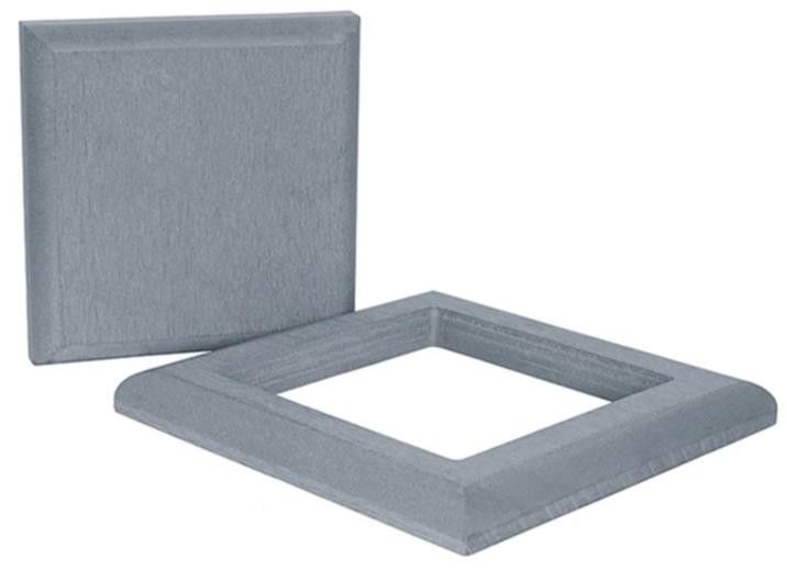 Комплект крышка и юбка ДПК для столба Polivan DENPASAR серого цвета купить в Ростове-на-Дону