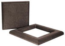 Комплект крышки и юбки ДПК для столба Polivan DENPASAR коричневый темный