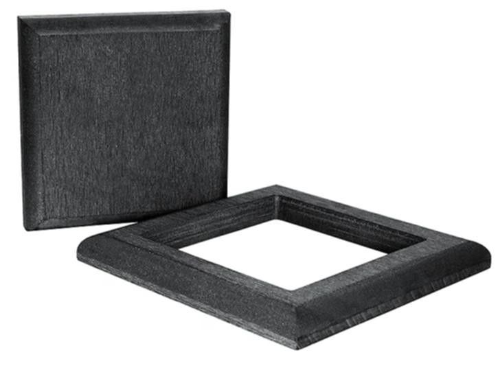 Комплект крышки и юбки из ДПК для столба Polivan DENPASAR черного цвета. купить в Ростове-на-Дону