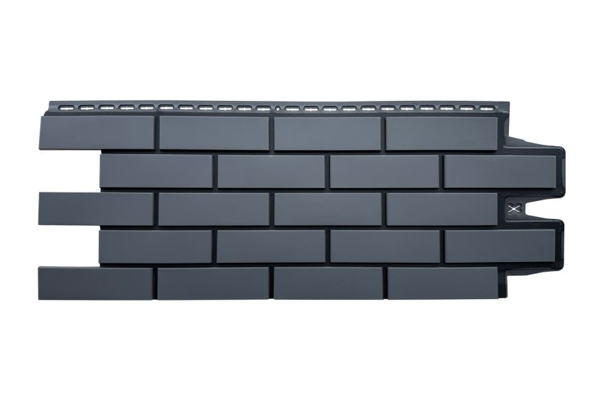 Фасадные панели Grand Line, Клинкерный кирпич Design, Графит, шов RAL 9005 купить в Ростове-на-Дону