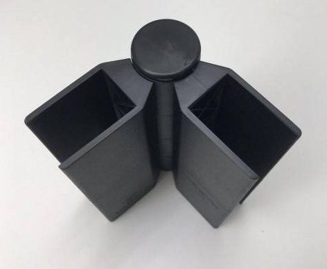 Поворотный угловой элемент из пластика для доски 150х25 мм из ДПК, черный, угол поворота от 60° до 300°, Holzhof. купить в Ростове-на-Дону