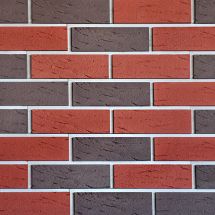 Кирпичная фасадная плитка Кирисс Фасад, Трехцветный клинкерный кирпич №1