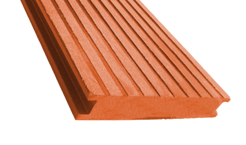 Террасная доска ECODECKING Premium из ДПК в цвете терракот купить в Ростове-на-Дону