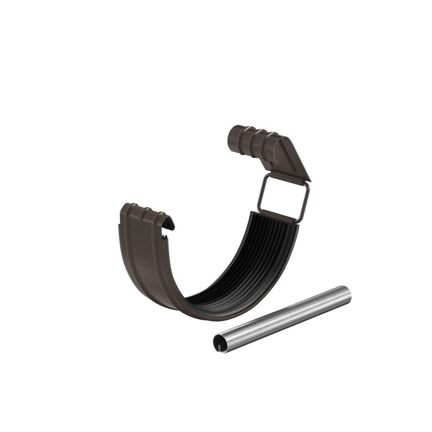 Соединитель желоба в комплекте Aquasystem, PU MATT, RAL 8017 Темно Коричневый 125/90 купить в Ростове-на-Дону