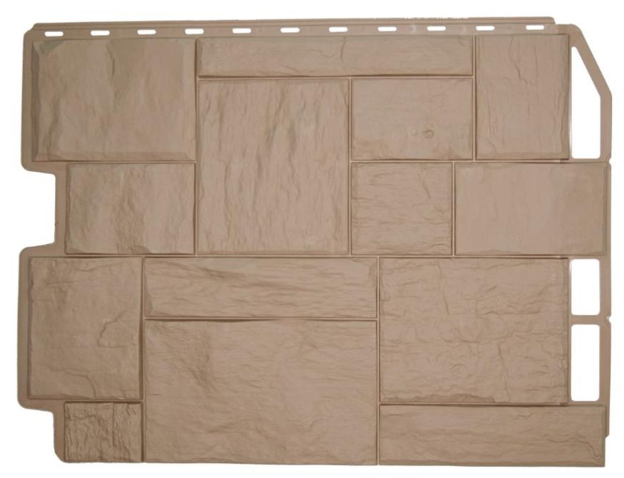 Фасадная панель Фасайдинг Дачный Туф 3D Бежевый  купить в Ростове-на-Дону
