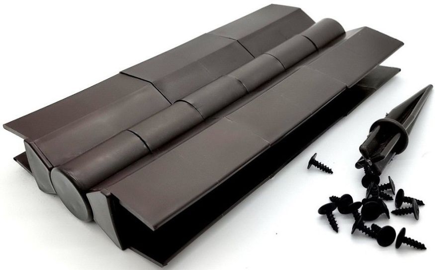 Поворотный пластиковый угловой элемент от 60° до 300° для ДПК доски 225х30 мм, Черный Holzhof купить в Ростове-на-Дону