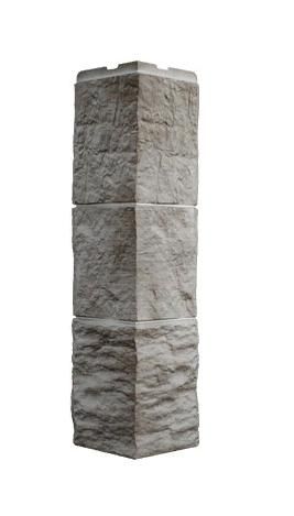 Угол наружный для фасадного сайдинга Дачный Туф 3D Светло-бежевый купить в Ростове-на-Дону