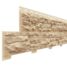 Фасадная панель Доломит, Скалистый риф Люкс, Карамель