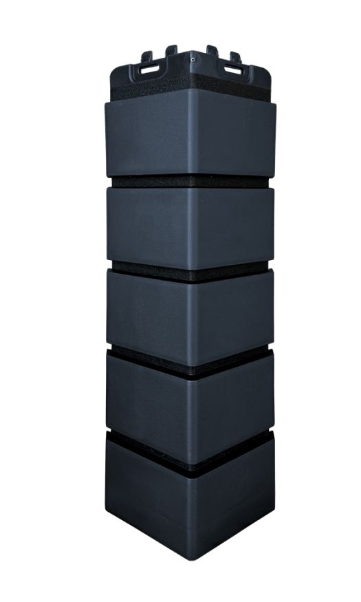 Угол наружный Grand Line, Клинкерный кирпич Design, Графит, шов RAL 9005 купить в Ростове-на-Дону