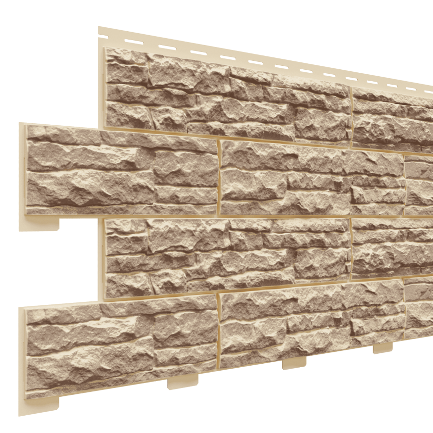 Фасадная панель Доломит, Скалистый риф Люкс, Янтарь купить в Ростове-на-Дону