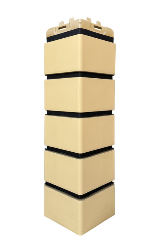 Угол наружный Grand Line, Клинкерный кирпич Design, Песочный, шов RAL 9005  купить в Ростове-на-Дону