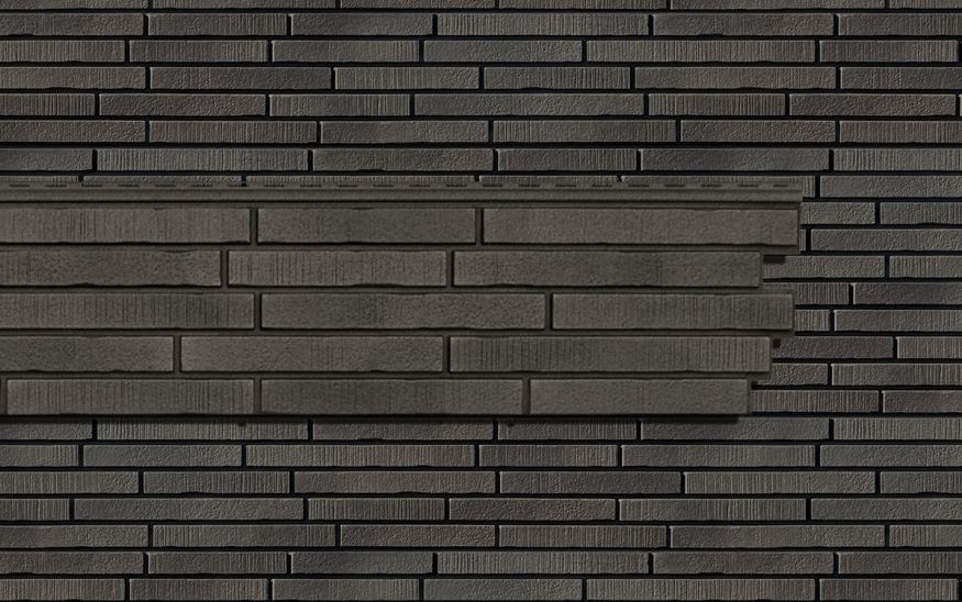 Фасадная панель Ю-Пласт Стоун Хаус S-Lock Ригельный кирпич, Грифель  купить в Ростове-на-Дону