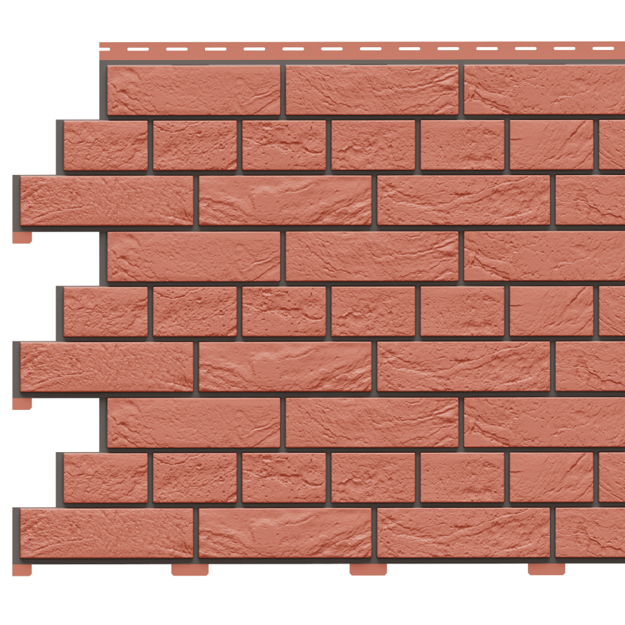 Фасадная панель Доломит, Прокрашенный кирпич Славянка, Красный купить в Ростове-на-Дону