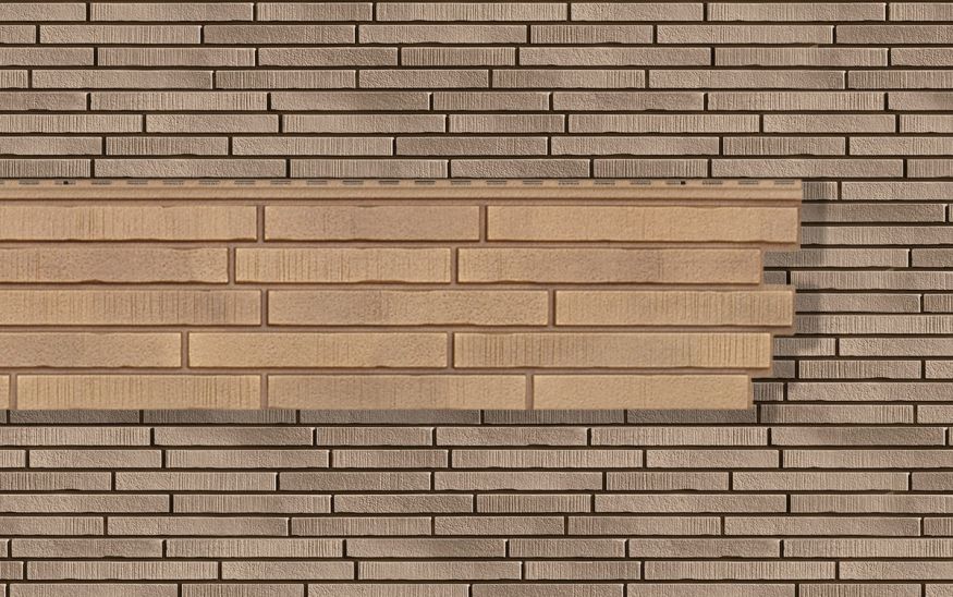Фасадная панель Ю-Пласт Стоун Хаус S-Lock Ригельный кирпич, Кварц купить в Ростове-на-Дону