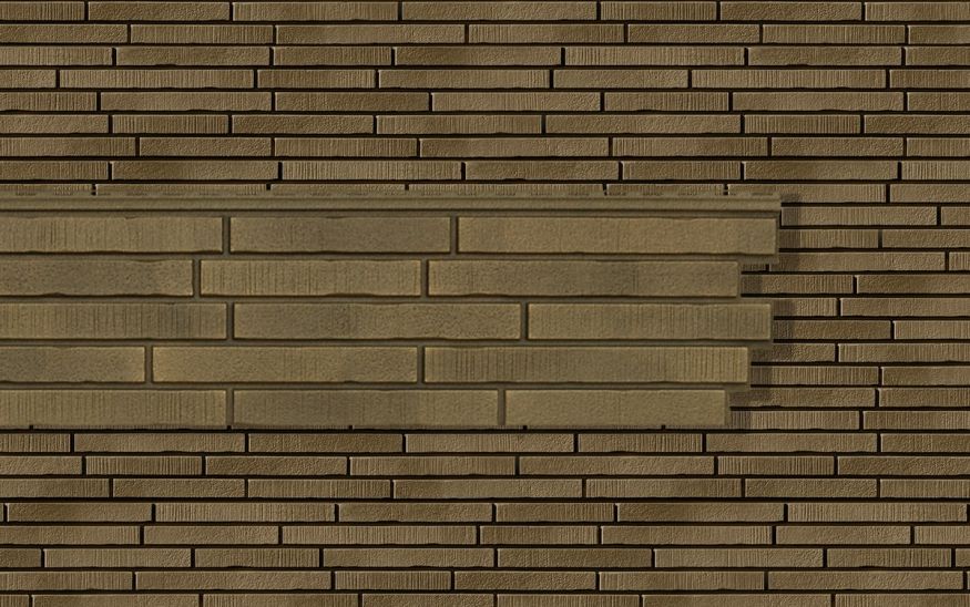 Фасадная панель Ю-Пласт Стоун Хаус S-Lock Ригельный кирпич, Латунь купить в Ростове-на-Дону