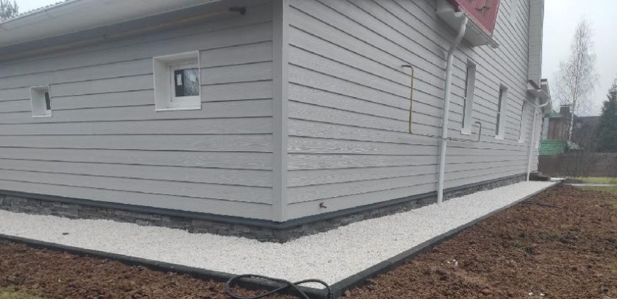 Фиброцементный сайдинг 190x3000x8 мм Серый минерал RAL 7047 купить в Ростове-на-Дону